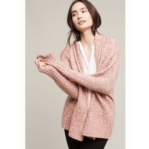 Anthropologie Angel of the North Chauvet Cardigan in Rose size Medium Open Front